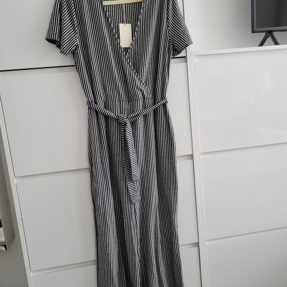 NWT - A New Day Striped belted jumpsuit - Picture 2 of 4